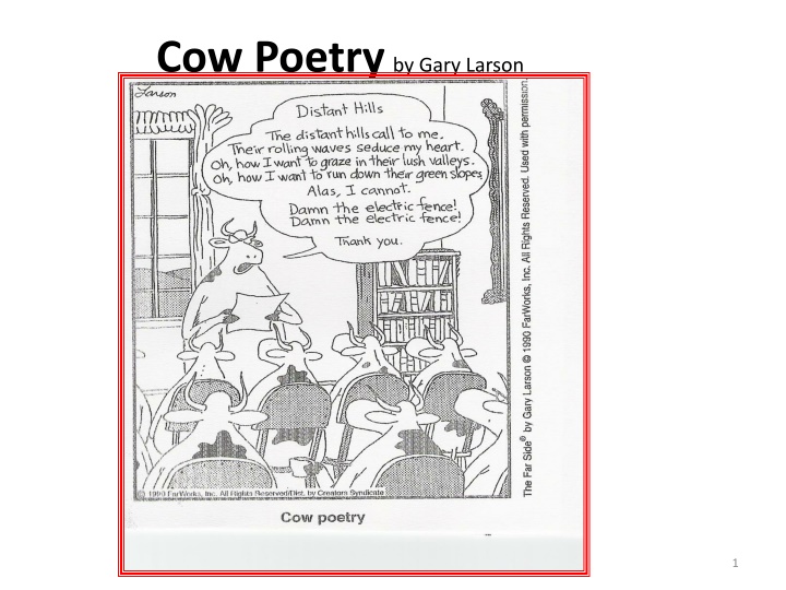 cow poetry by gary larson