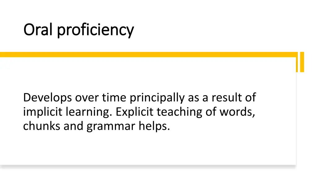 oral proficiency oral proficiency