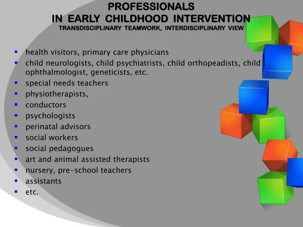 professionals professionals early childhood