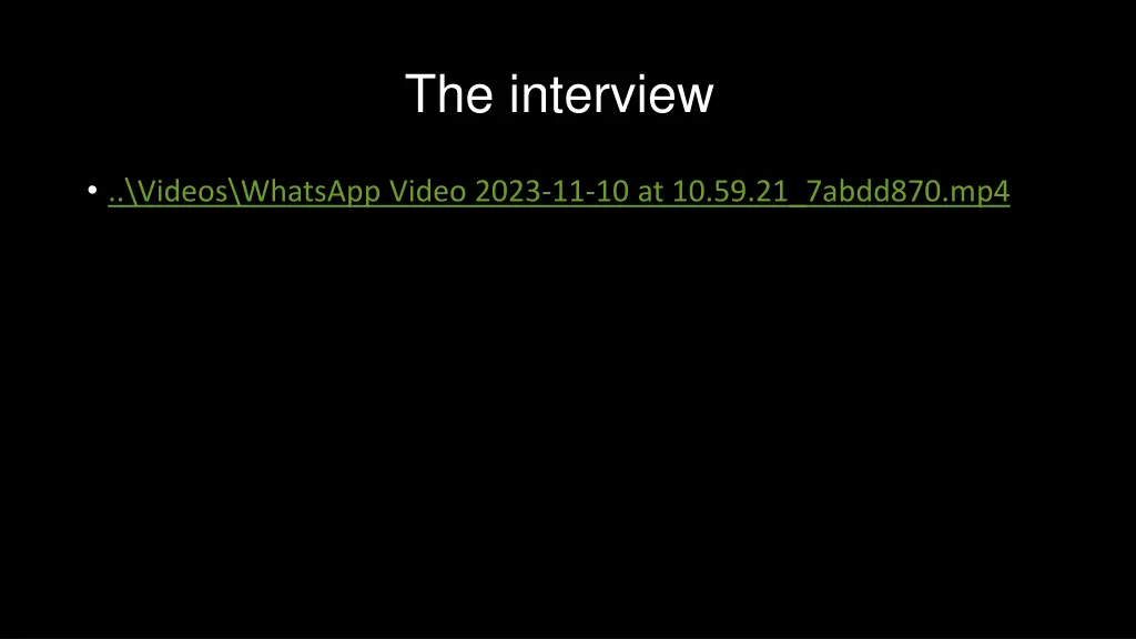 the interview