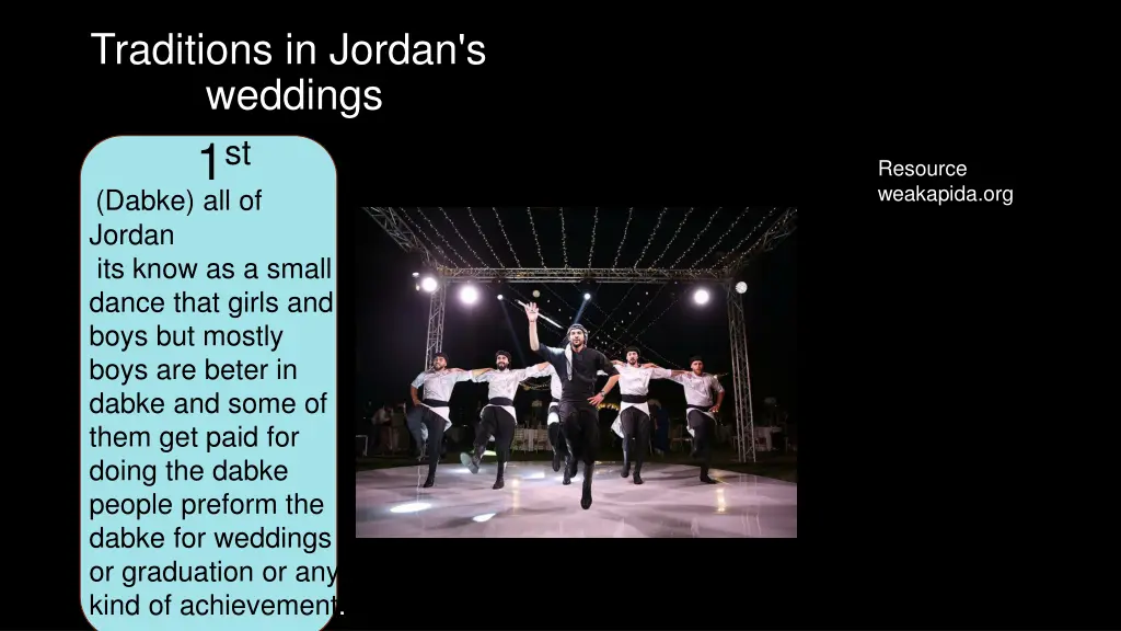 traditions in jordan s weddings 1 st dabke