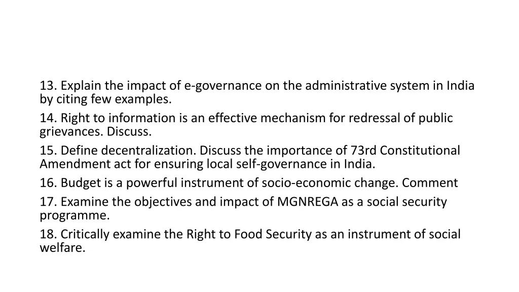 13 explain the impact of e governance