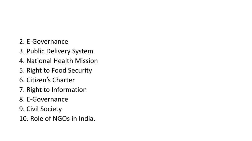 2 e governance 3 public delivery system