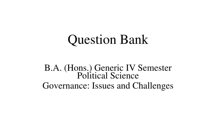 question bank