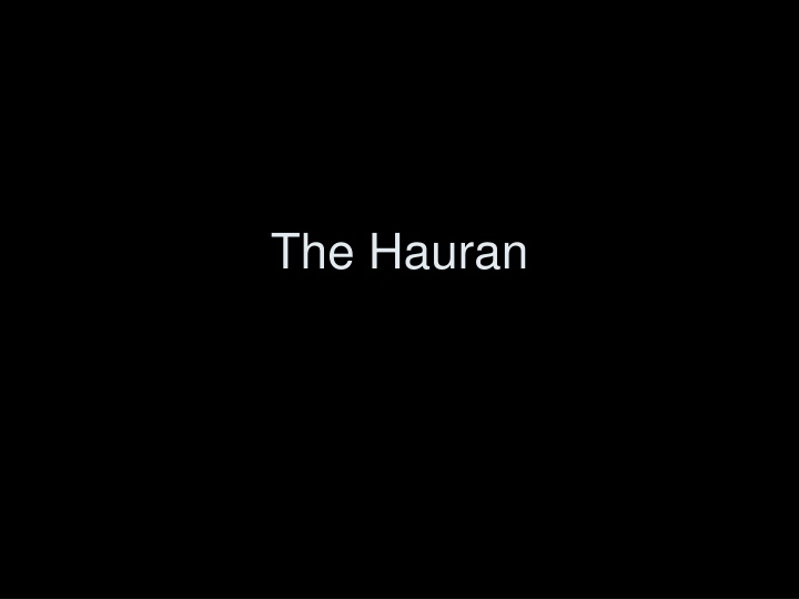 the hauran