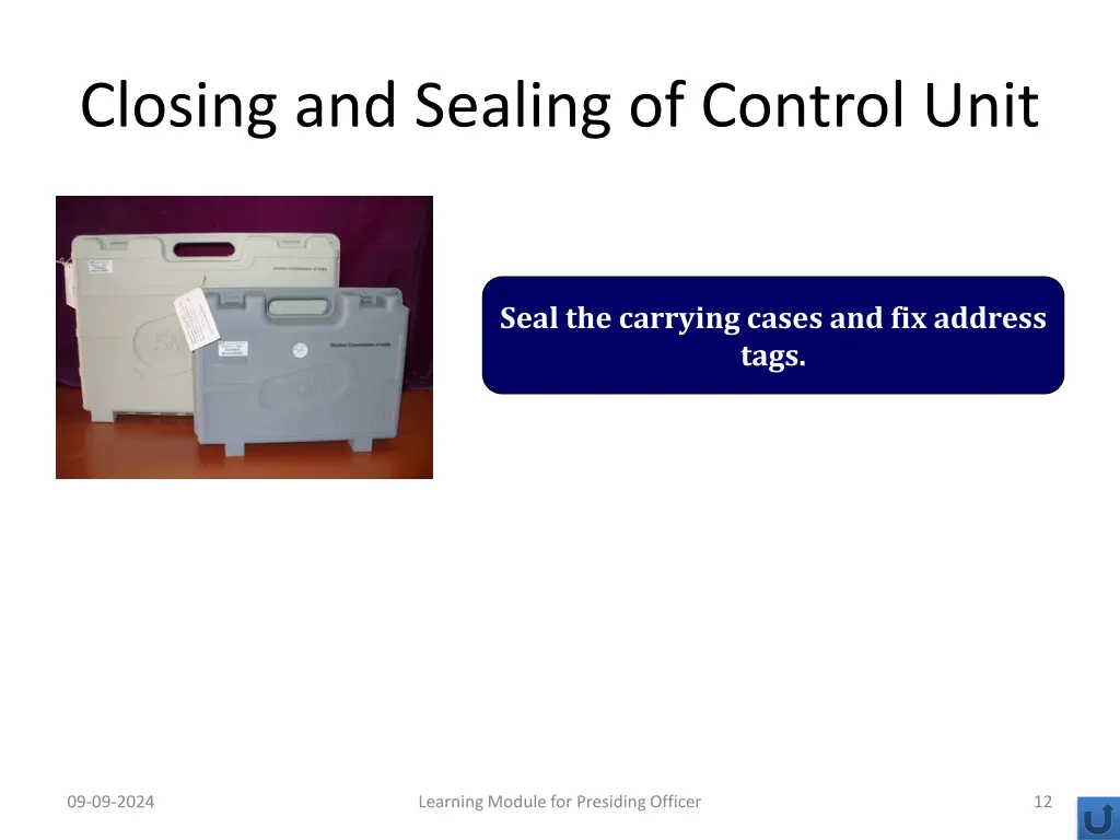 closing and sealing of control unit 3