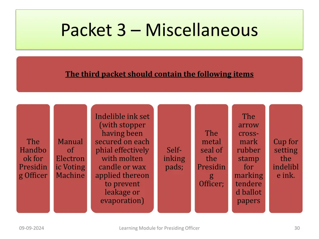 packet 3 miscellaneous