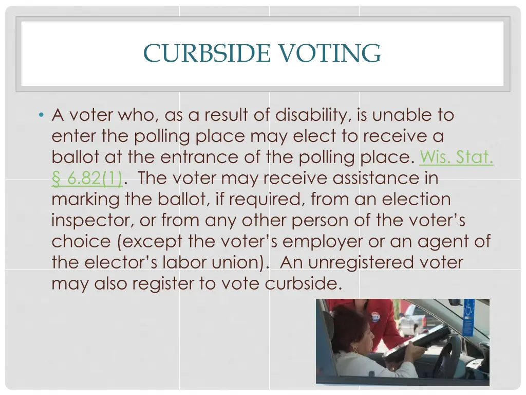 curbside voting