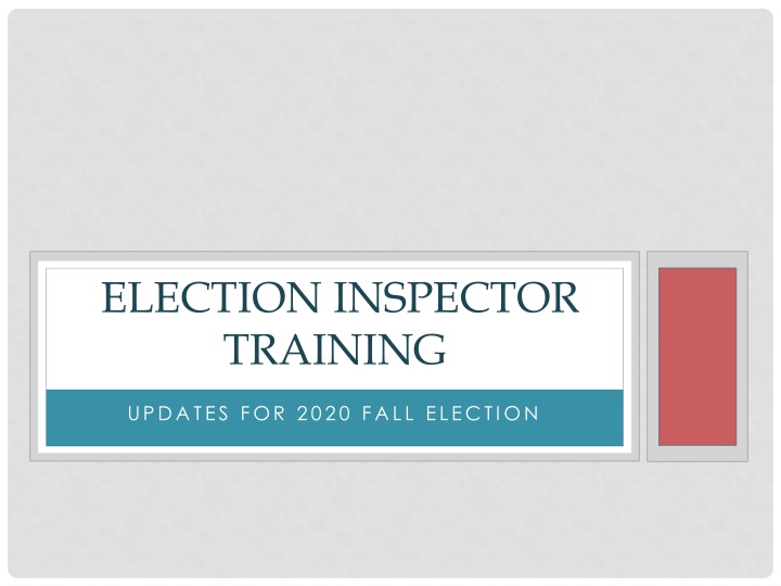 election inspector training