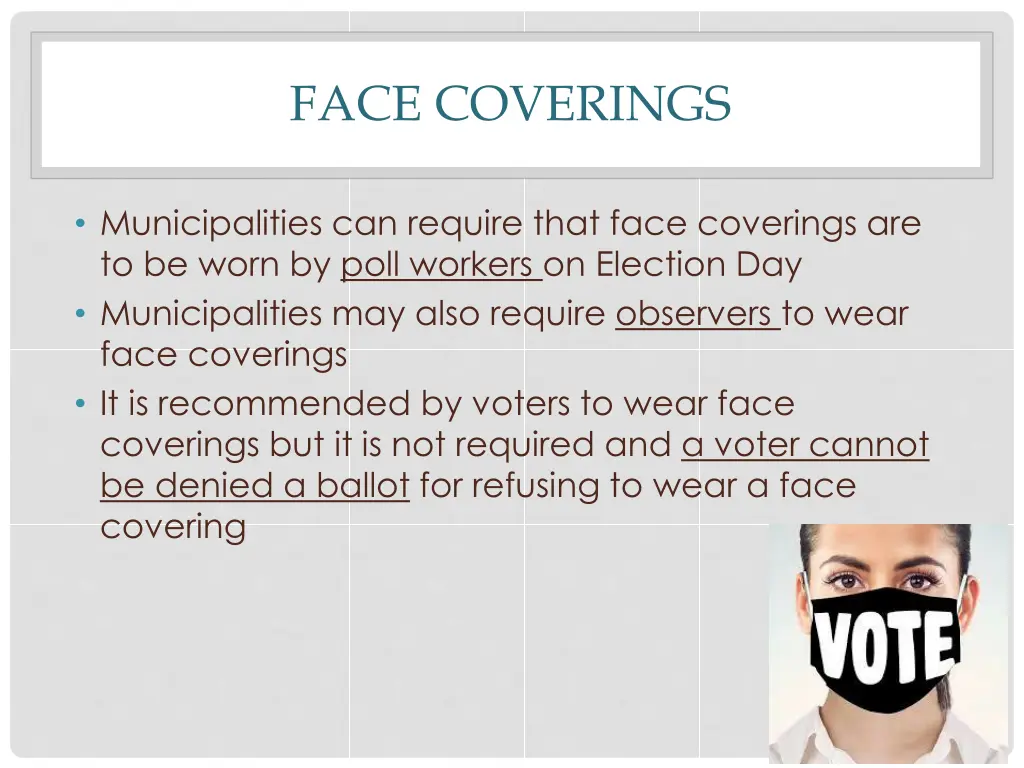 face coverings