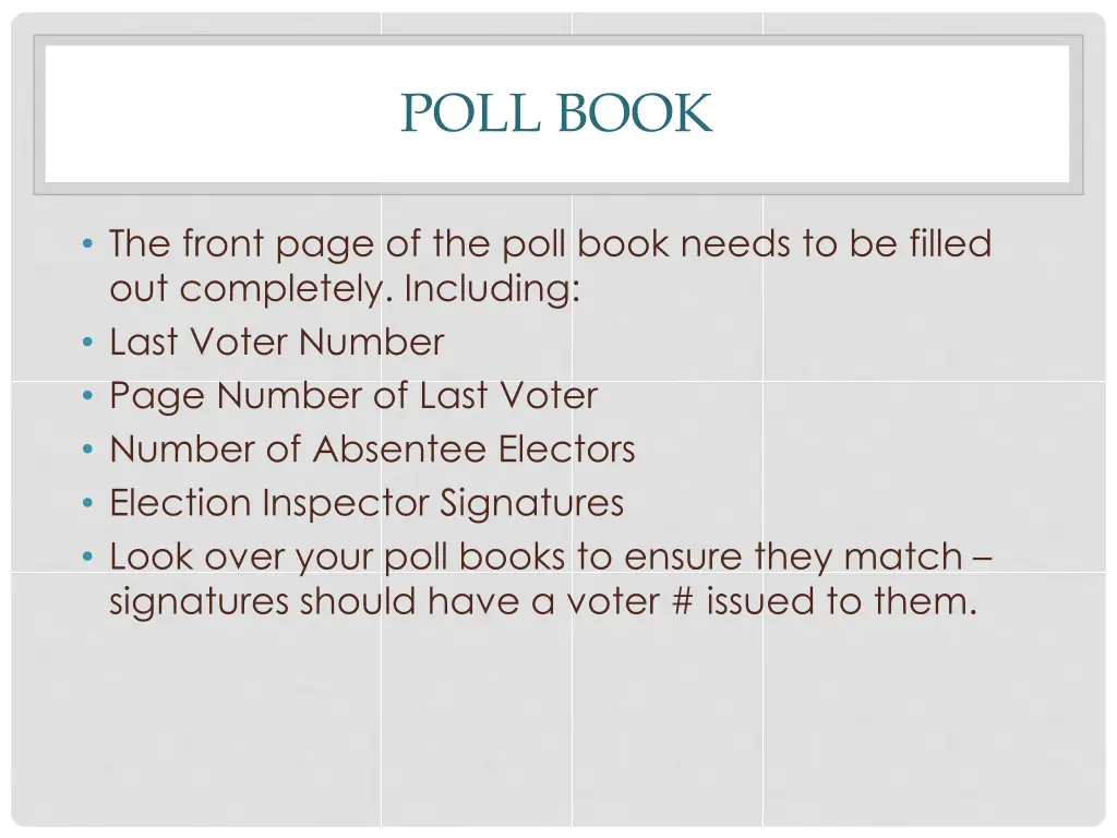 poll book