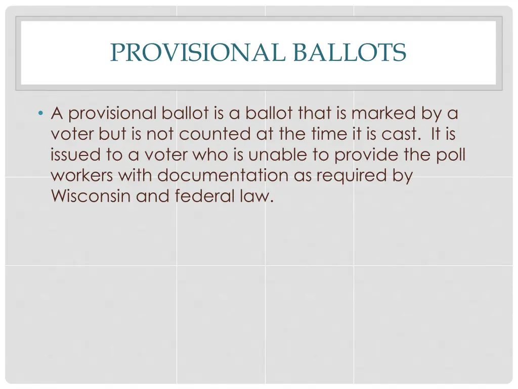 provisional ballots