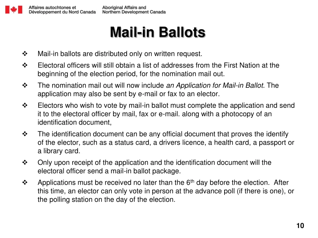 mail in ballots