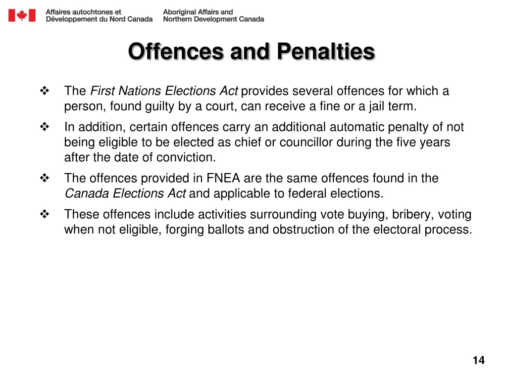 offences and penalties