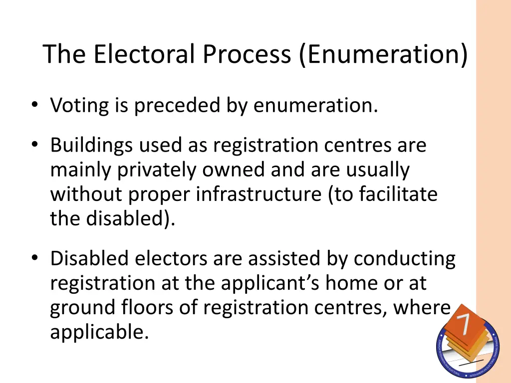 the electoral process enumeration