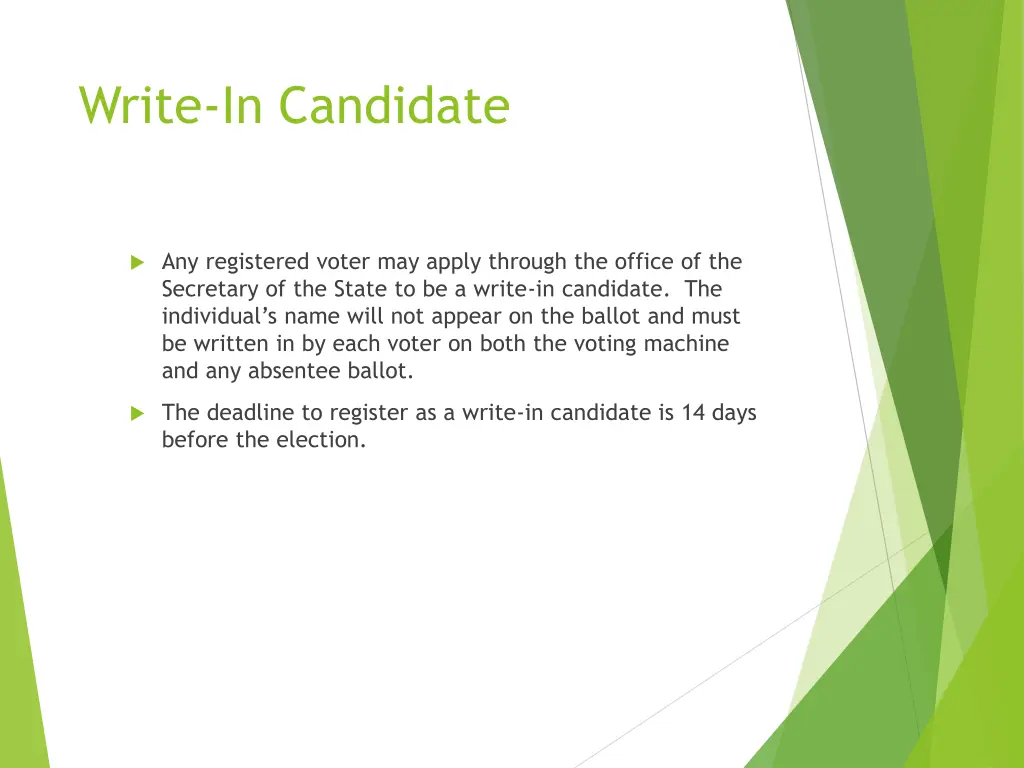 write in candidate