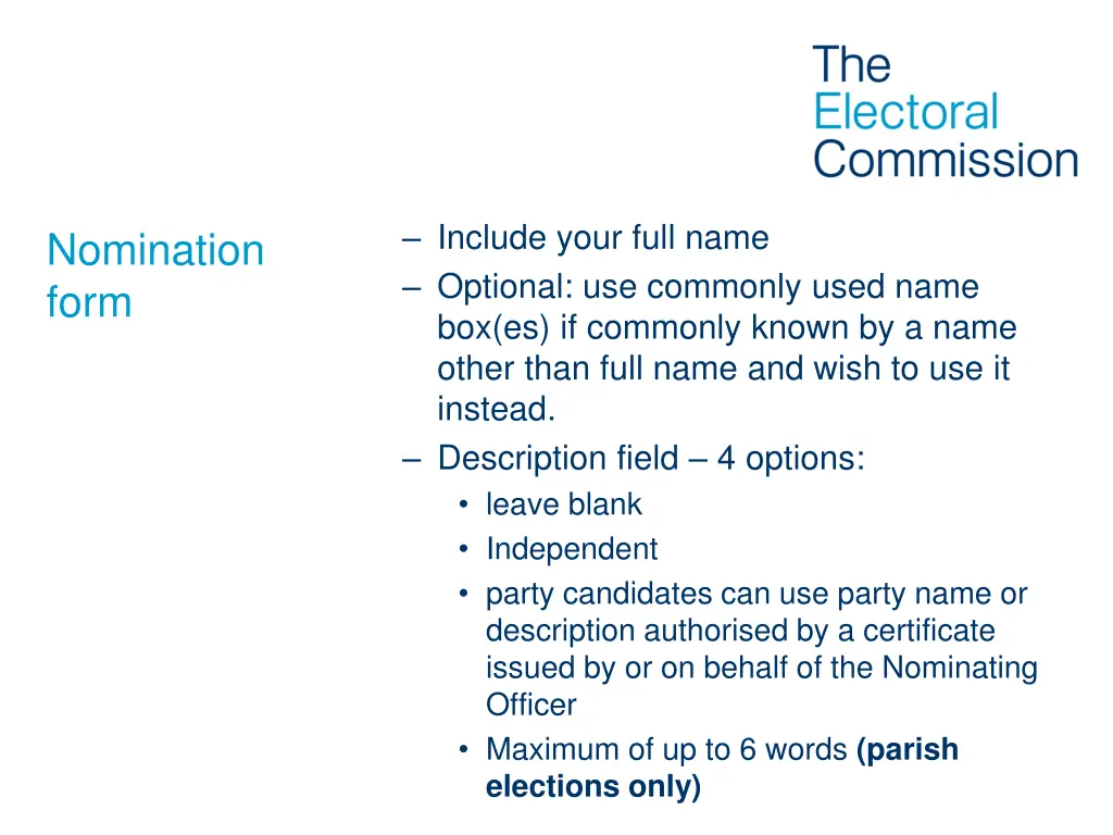 include your full name optional use commonly used