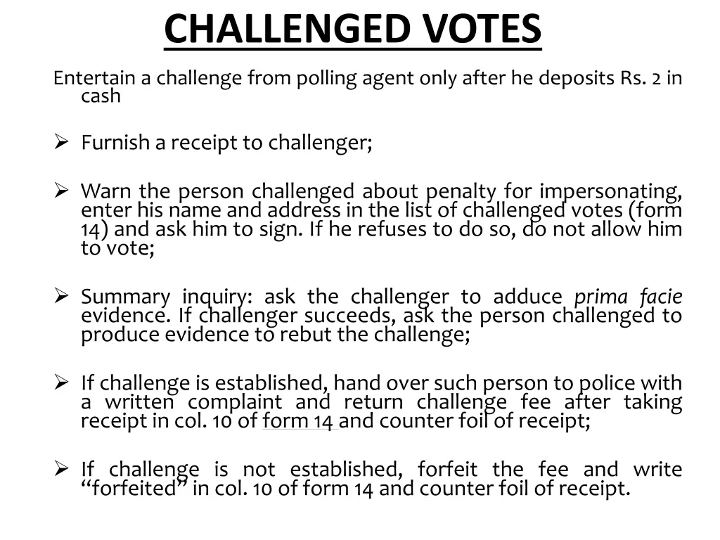 challenged votes