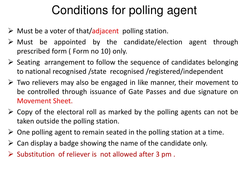 conditions for polling agent