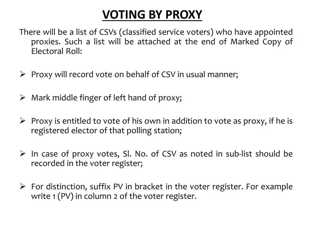 voting by proxy