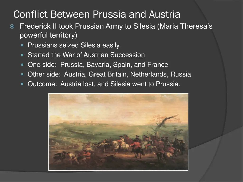 conflict between prussia and austria frederick