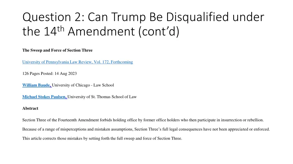 question 2 can trump be disqualified under 1