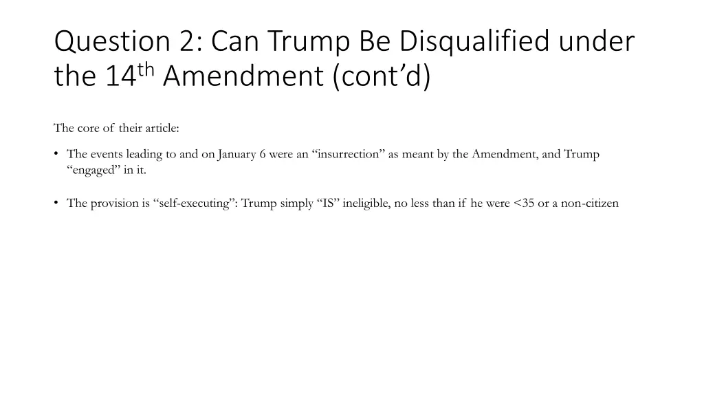 question 2 can trump be disqualified under 2