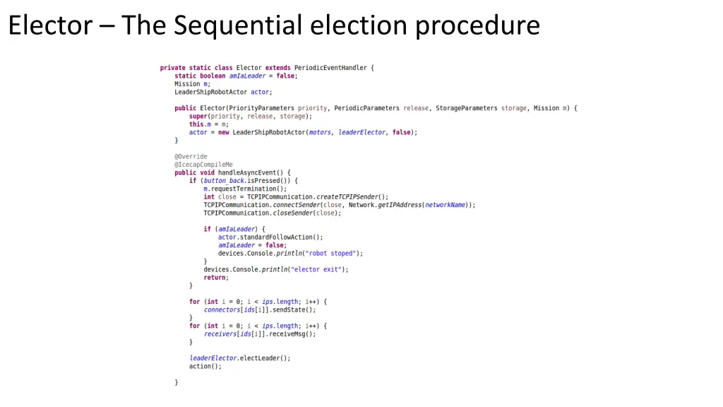 elector the sequential election procedure