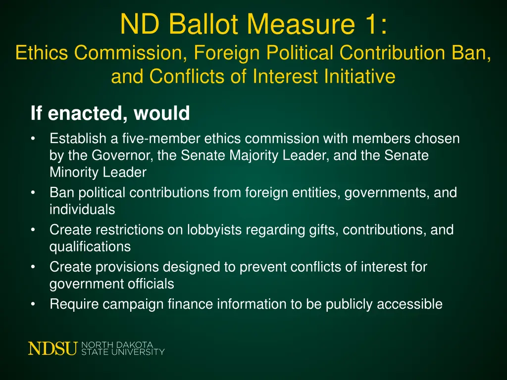 nd ballot measure 1 ethics commission foreign