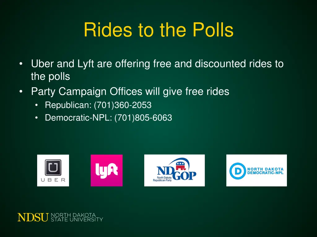 rides to the polls