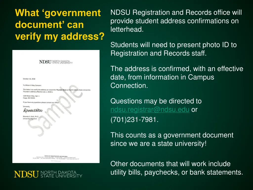 what government document can verify my address