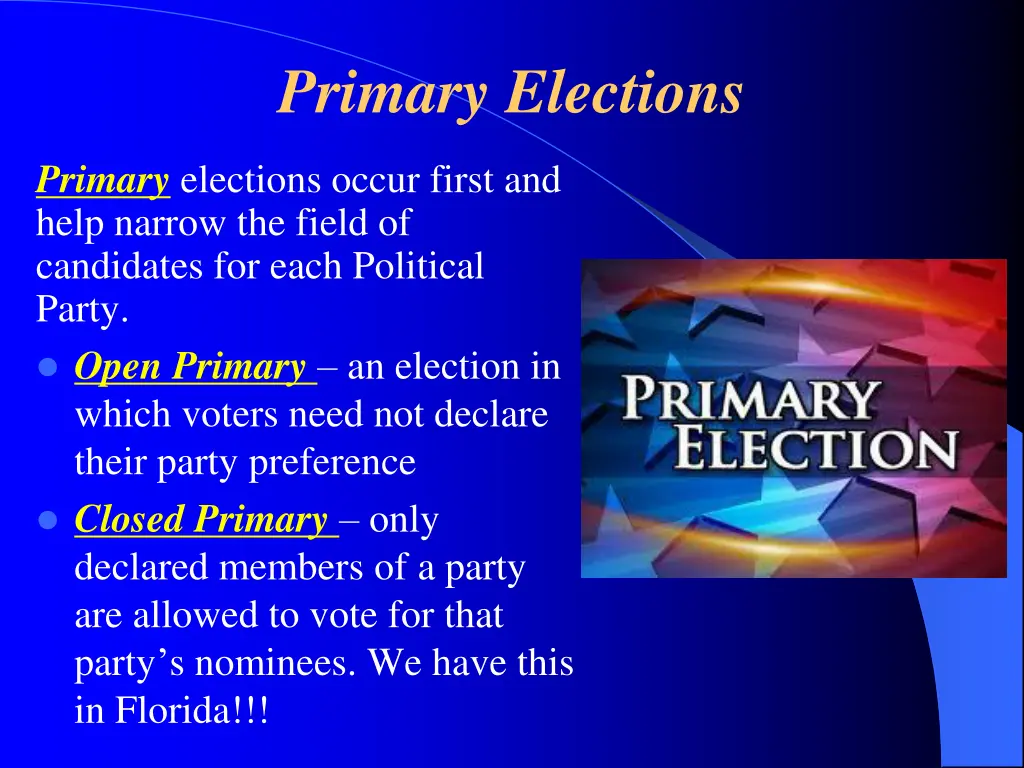 primary elections