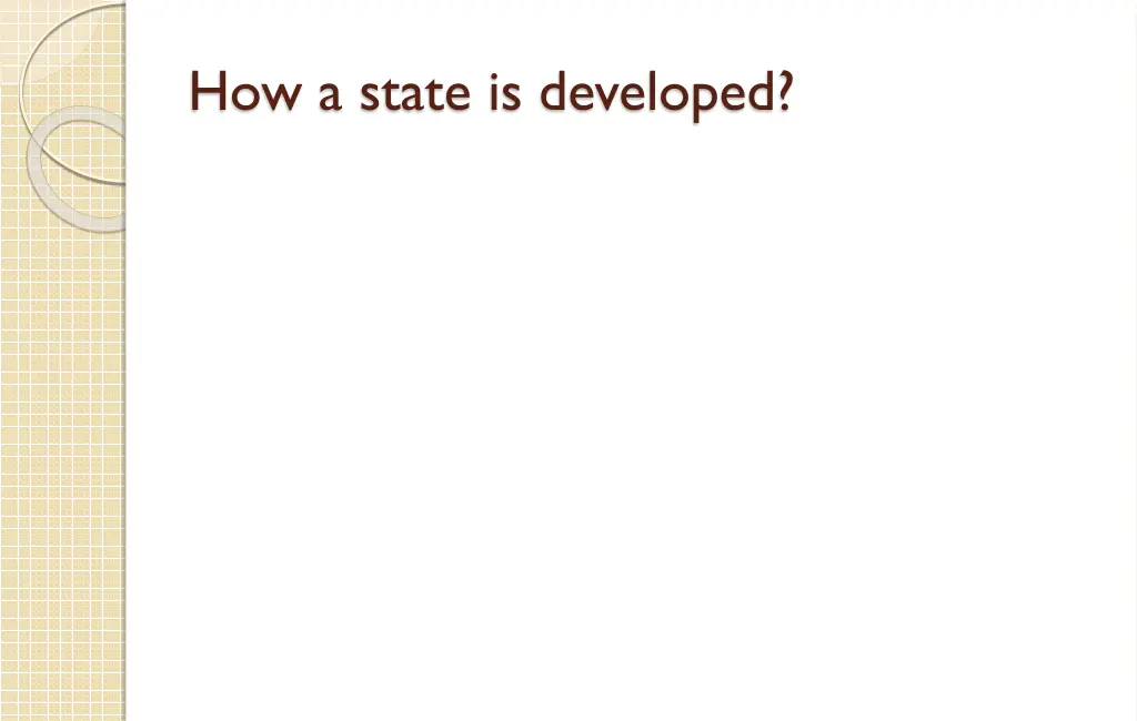 how a state is developed