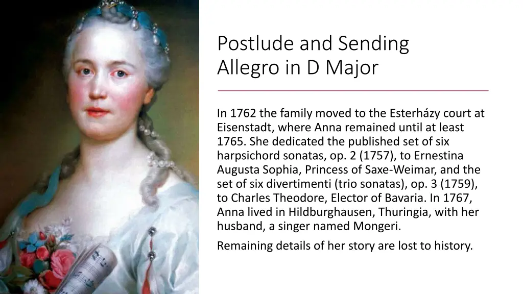 postlude and sending allegro in d major