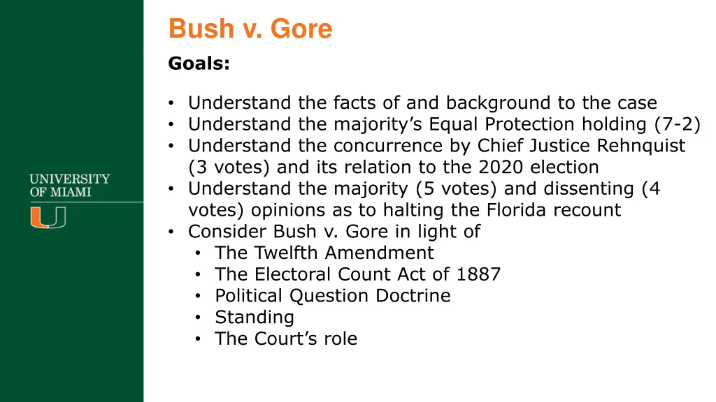 bush v gore goals