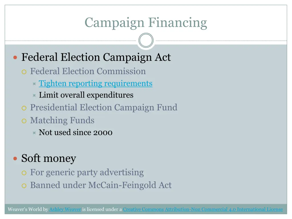 campaign financing