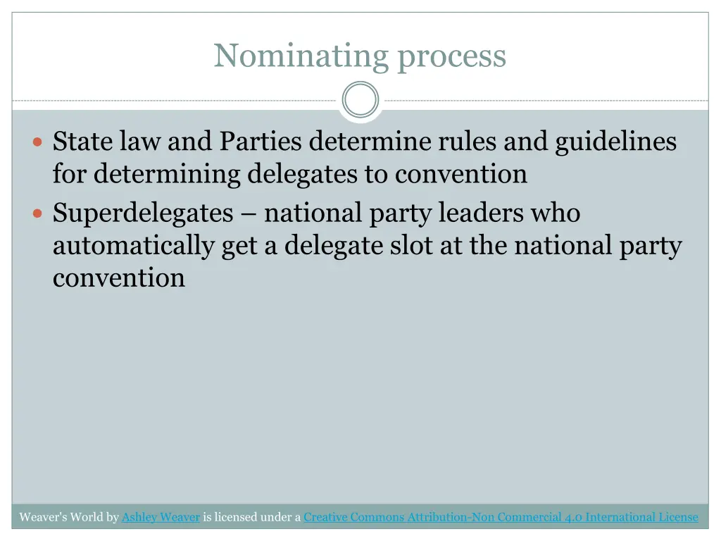 nominating process