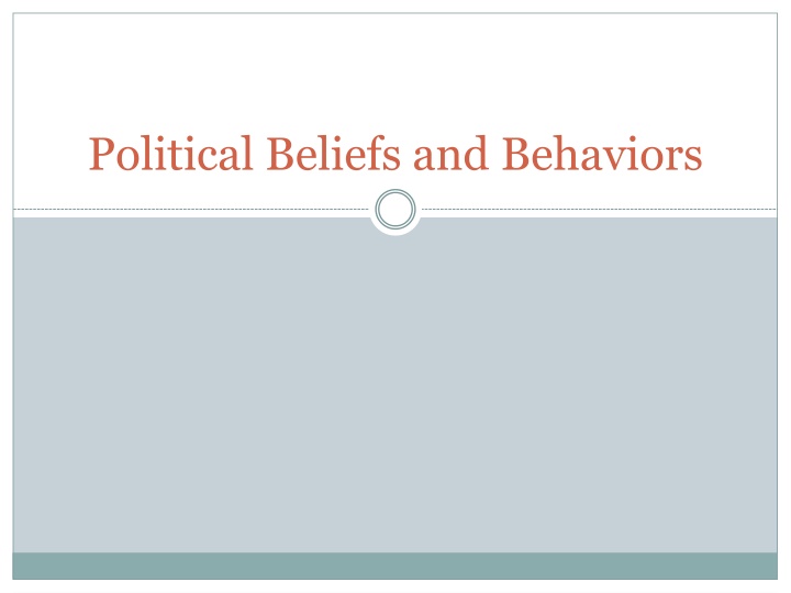 political beliefs and behaviors