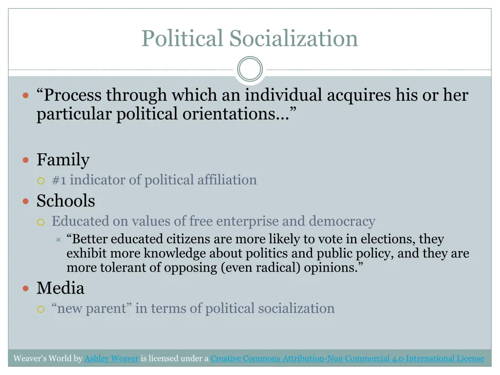 political socialization