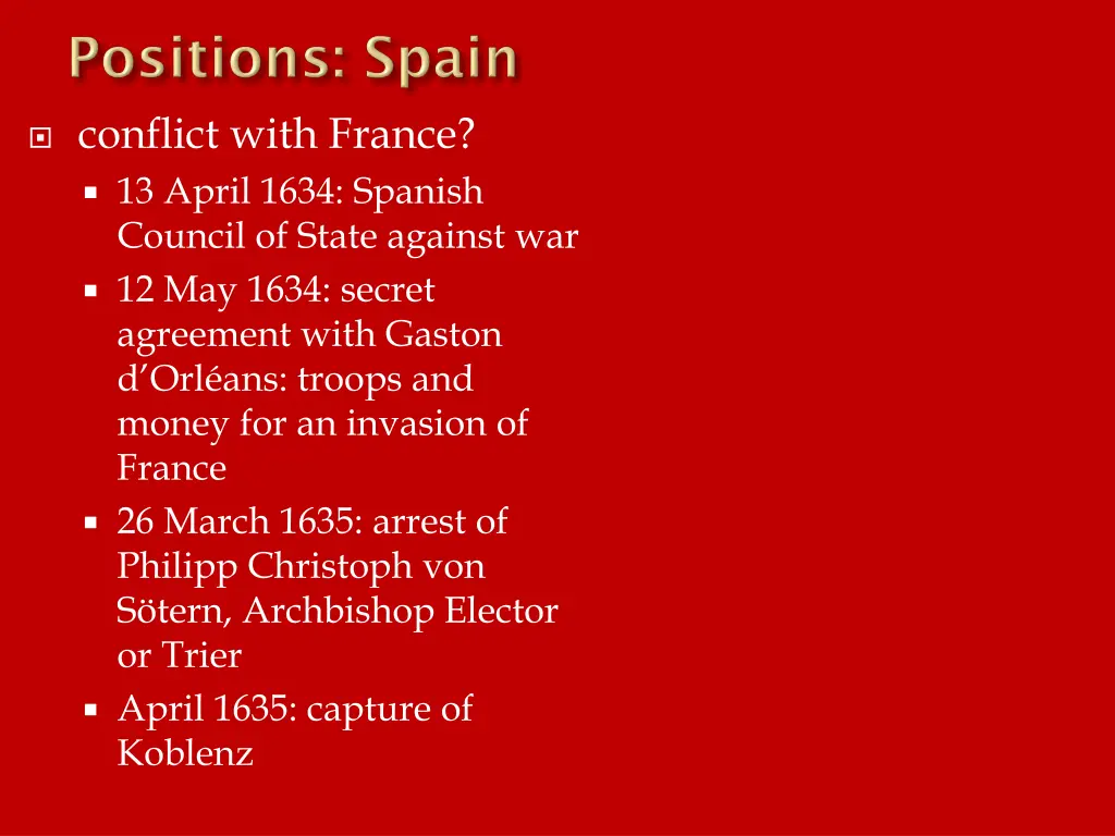 conflict with france 13 april 1634 spanish