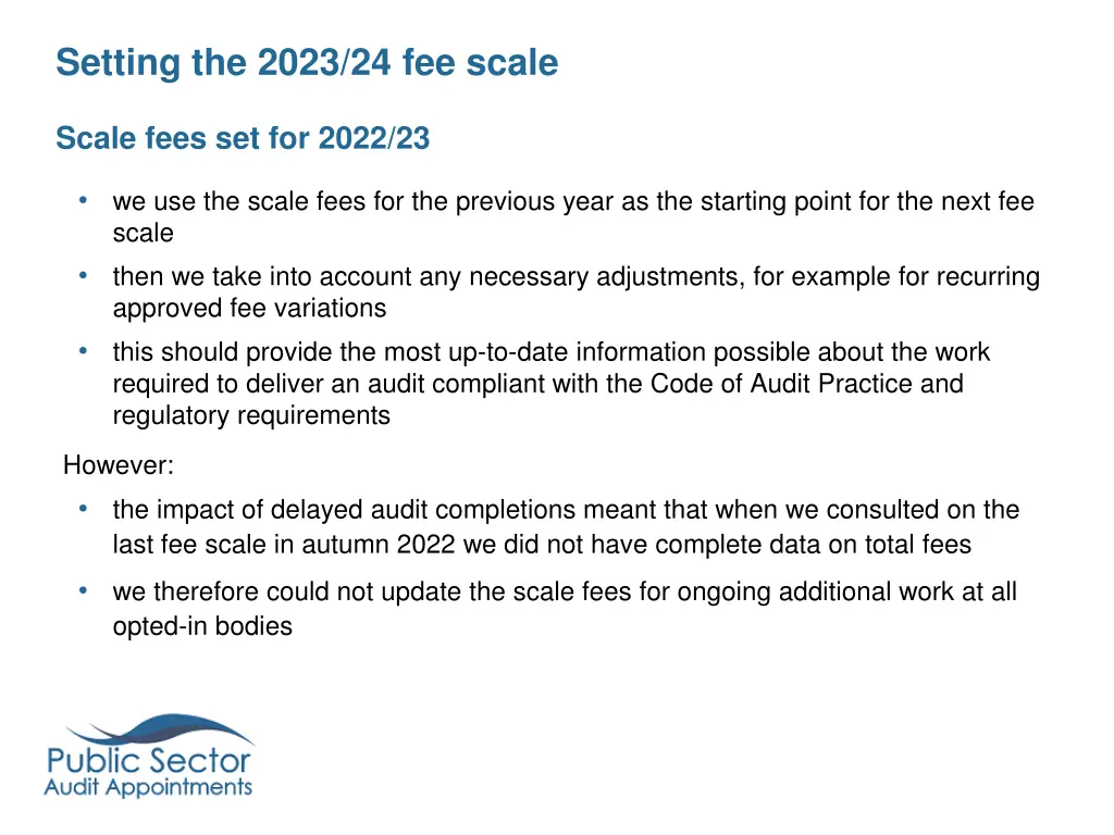 setting the 2023 24 fee scale 1