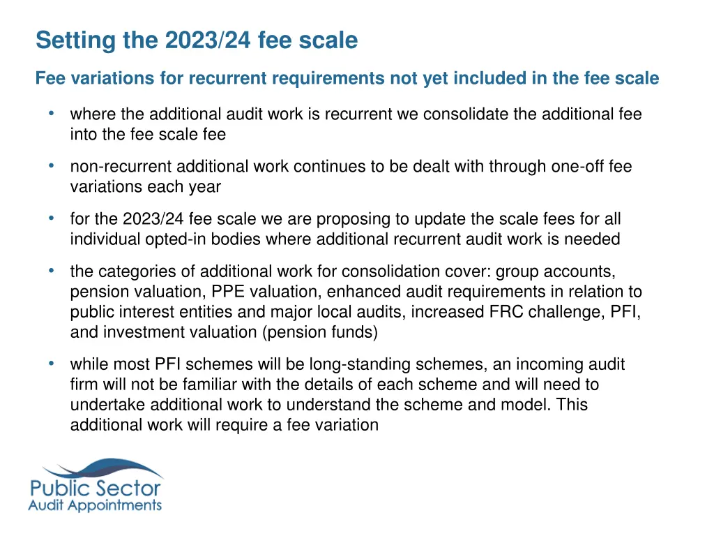 setting the 2023 24 fee scale 2