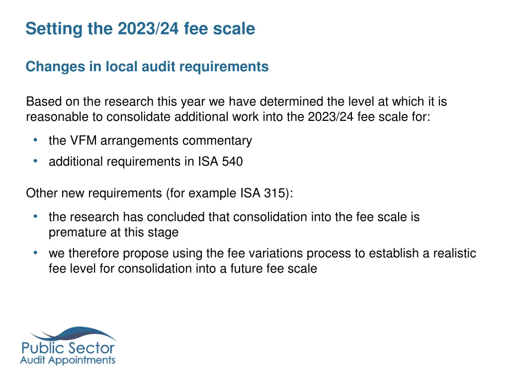 setting the 2023 24 fee scale 3