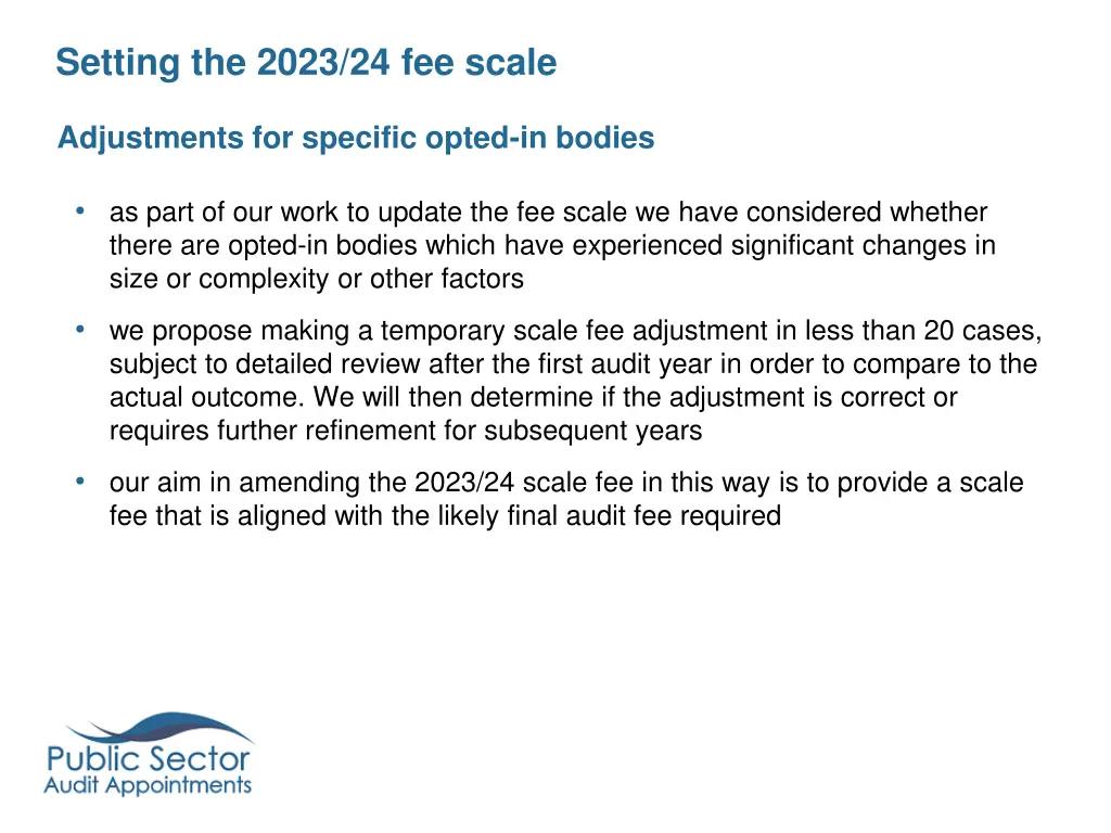 setting the 2023 24 fee scale 4