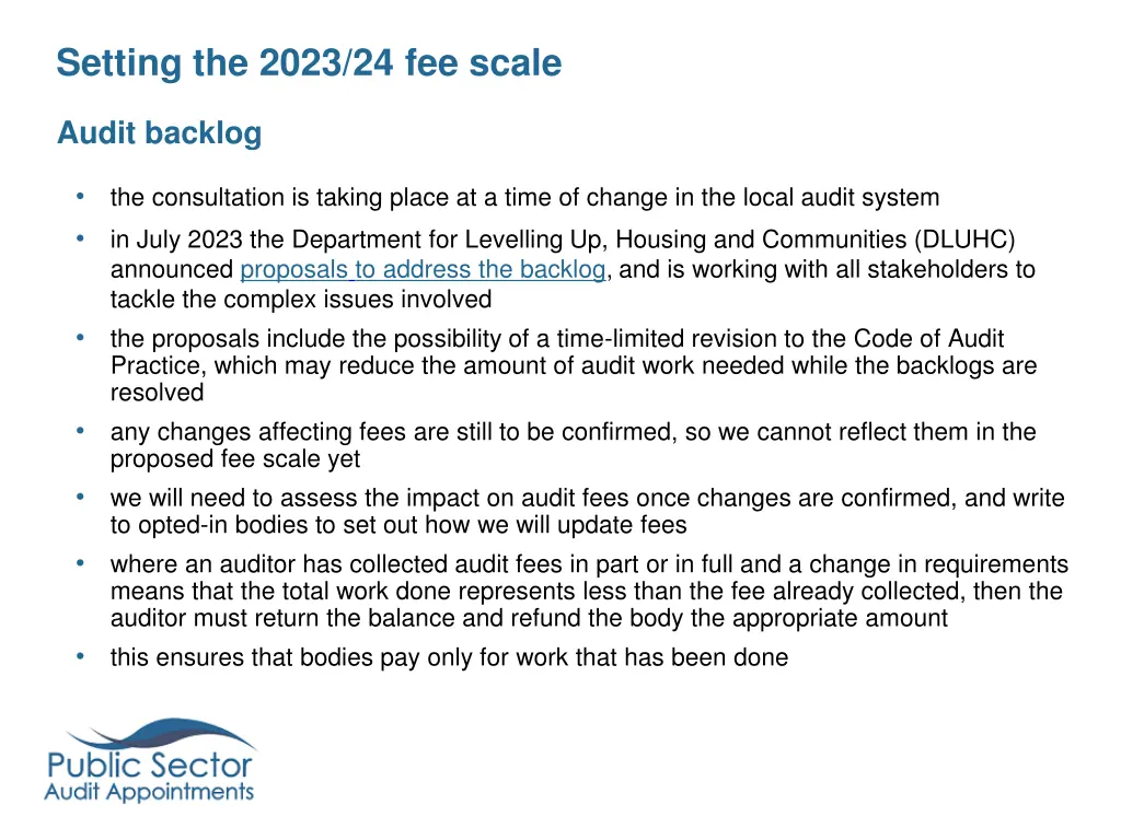 setting the 2023 24 fee scale 6