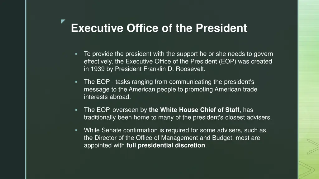 executive office of the president