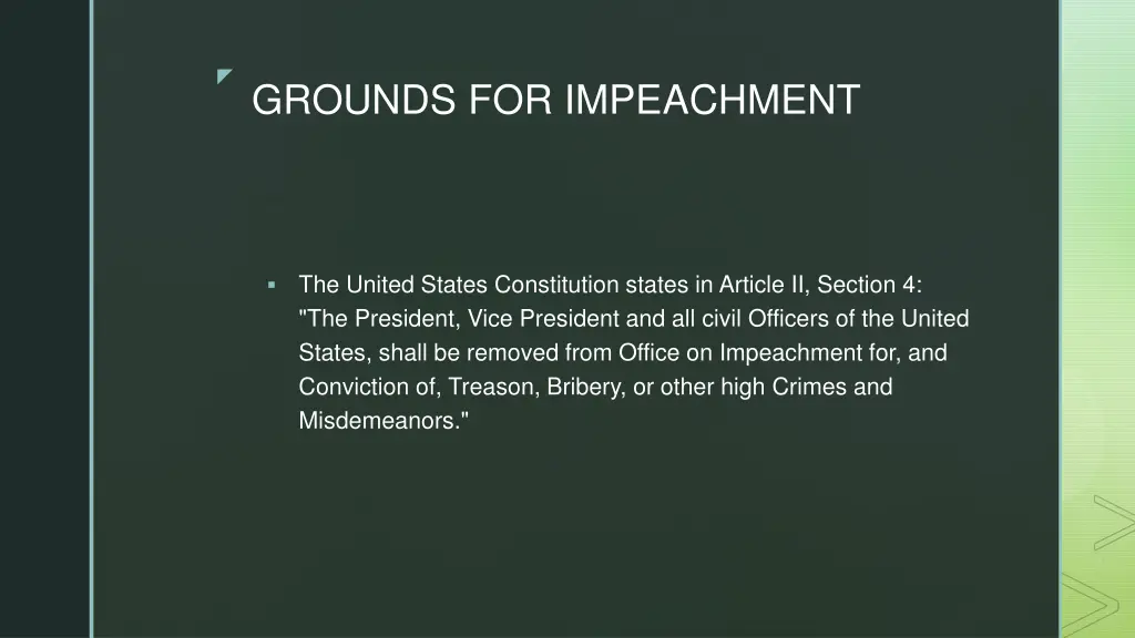 grounds for impeachment