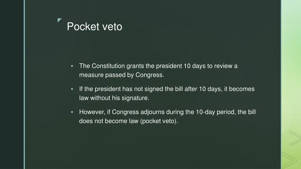 pocket veto