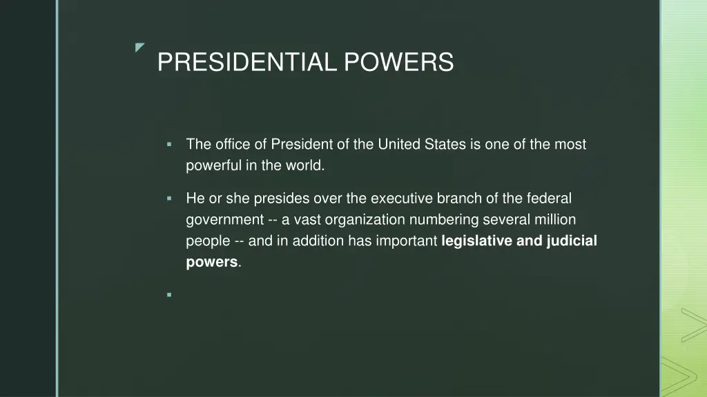 presidential powers