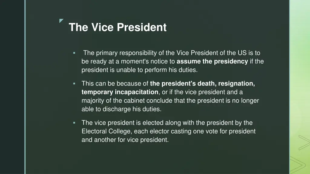 the vice president